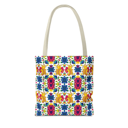 Tote Bag (AOP), Gemini, Zodiac, Flower Pattern