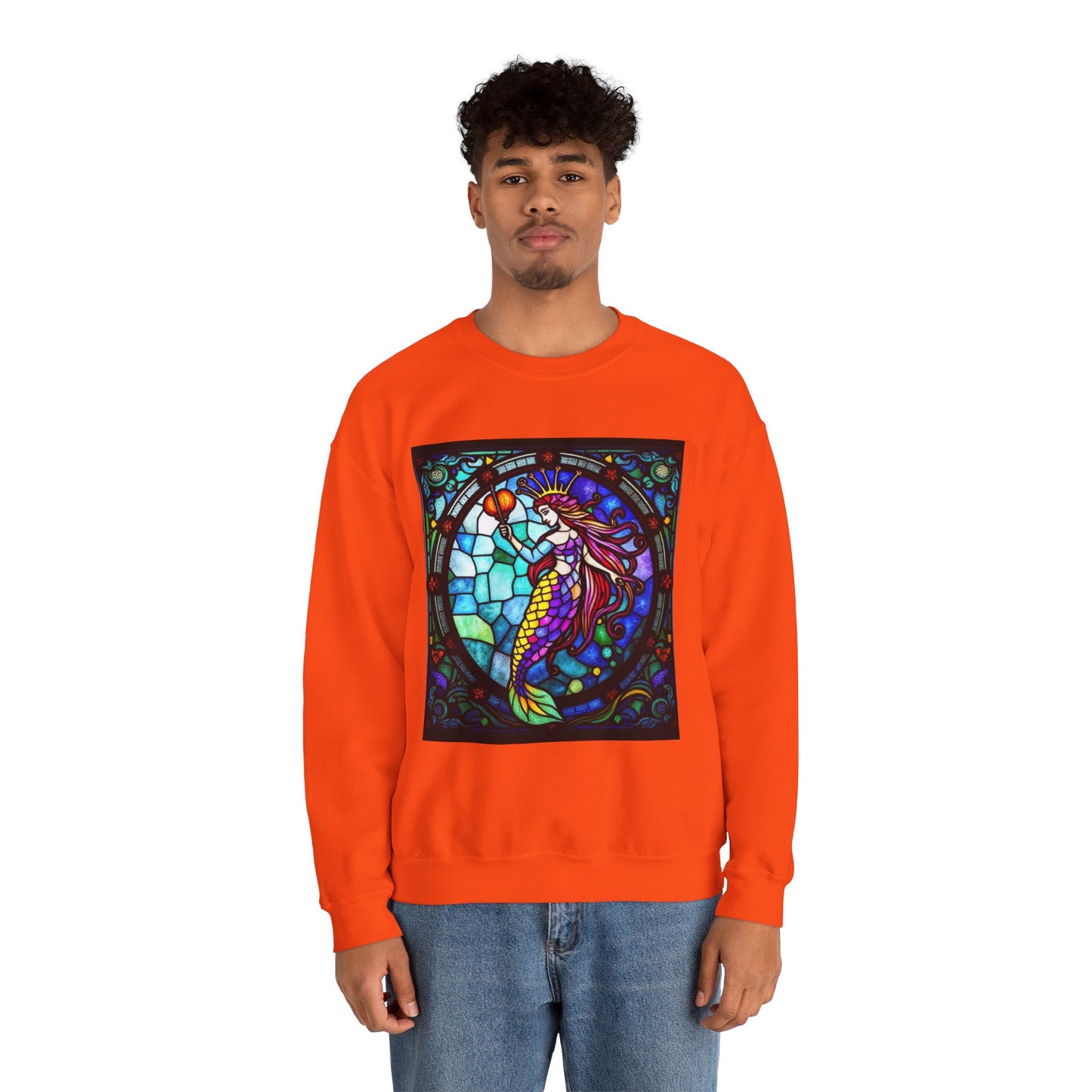 Unisex Heavy Blend™ Crewneck Sweatshirt, Glass, Aquarius Zodiac Design
