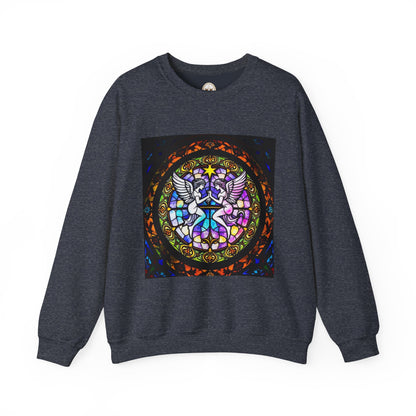 Unisex Heavy Blend™ Crewneck Sweatshirt, Glass 1, Gemini Zodiac Design