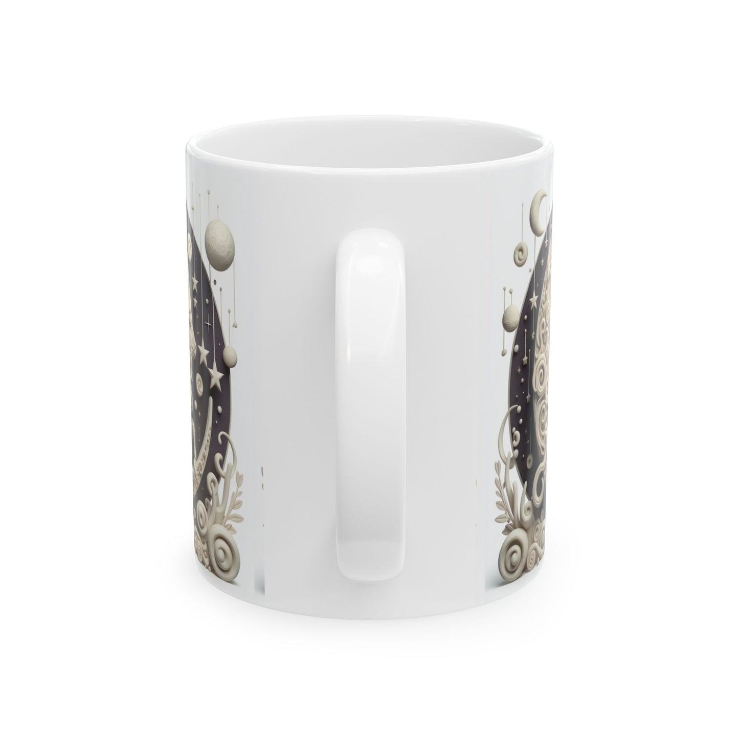 Ceramic Mug, (11oz, 15oz), Ceramic Coffee Mug, Stone & Stars, Capricorn Zodiac Design