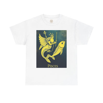 Unisex Heavy Cotton T-Shirt, Pisces Queen, Zodiac Design