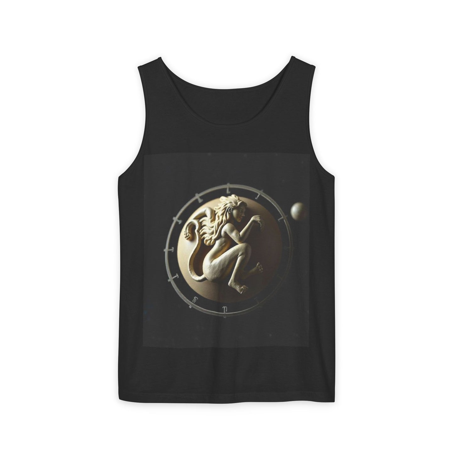 Unisex Garment-Dyed, Tank Top, Virgo Design, Planet Symbol, 100% US cotton