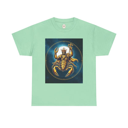 Unisex Heavy Cotton T-Shirt, Moon v1, Scorpio Zodiac Design