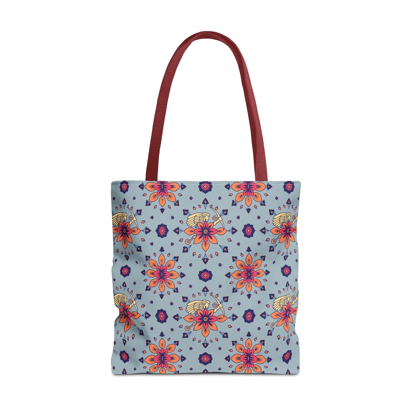 Tote Bag, (AOP), Sagittarius, Zodiac v1, Flower Pattern