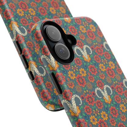 Tough Cases, Aries, Zodiac v3, Flower Pattern