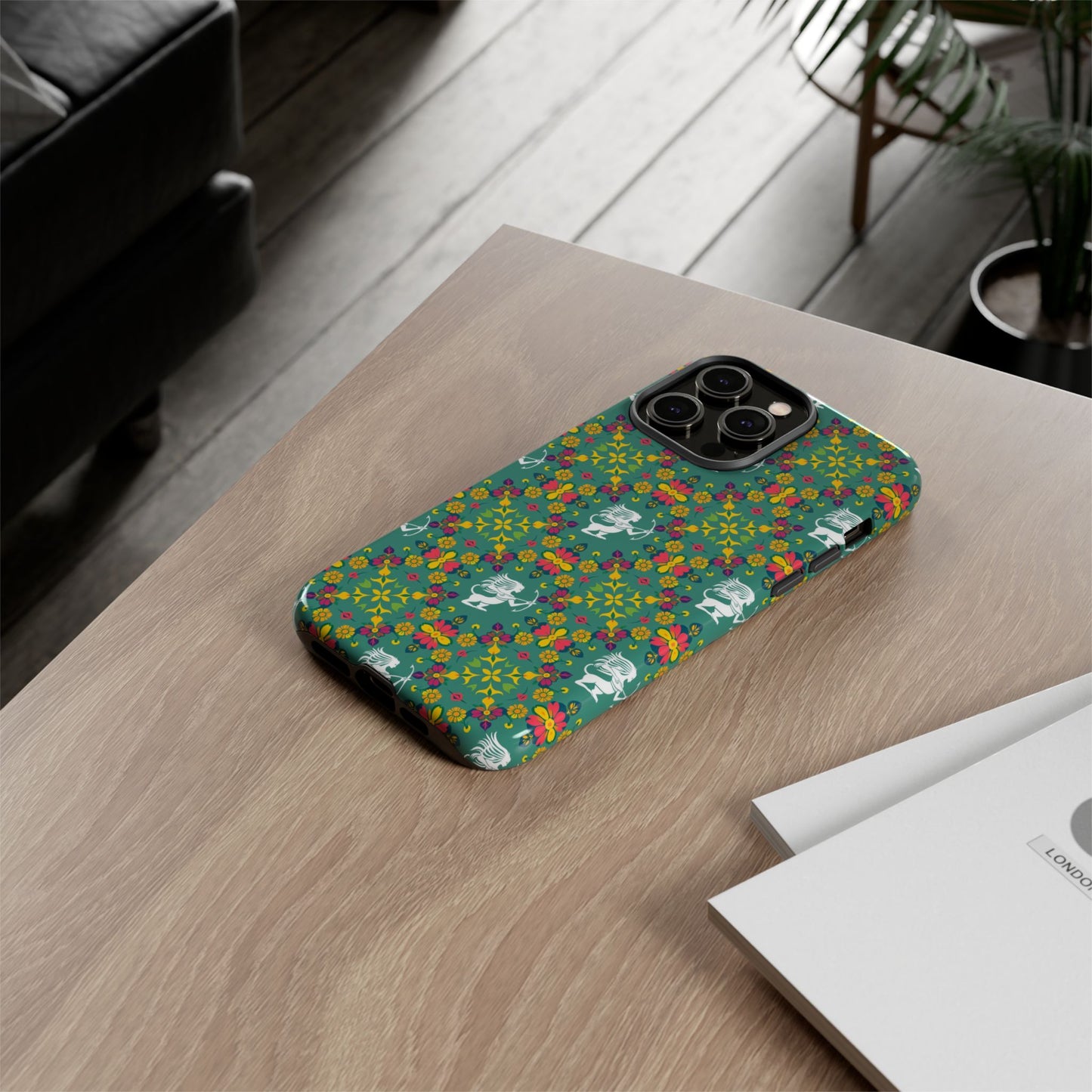 Tough Cases, Sagittarius, Zodiac, Flower Pattern