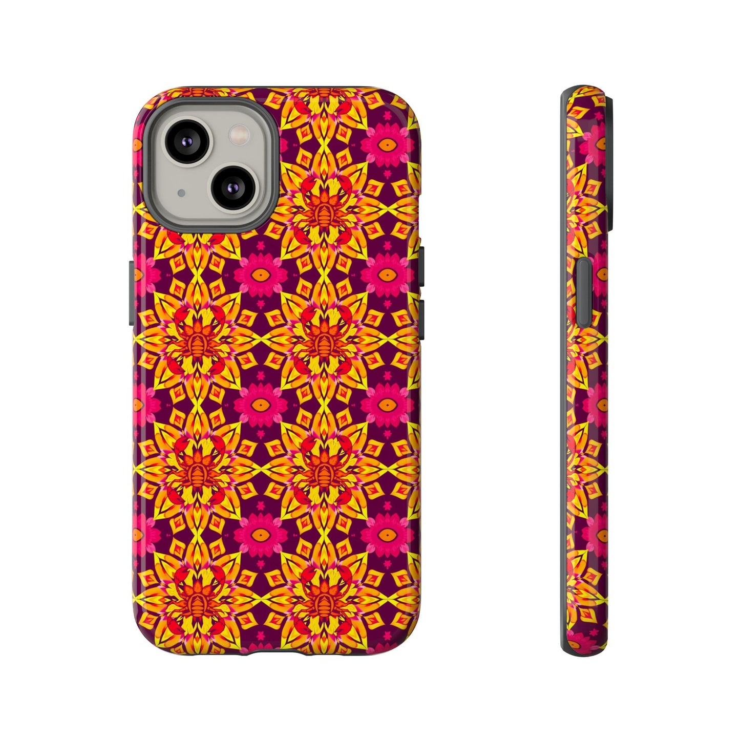 Tough Cases, Scorpio, Zodiac v1, Flower Pattern