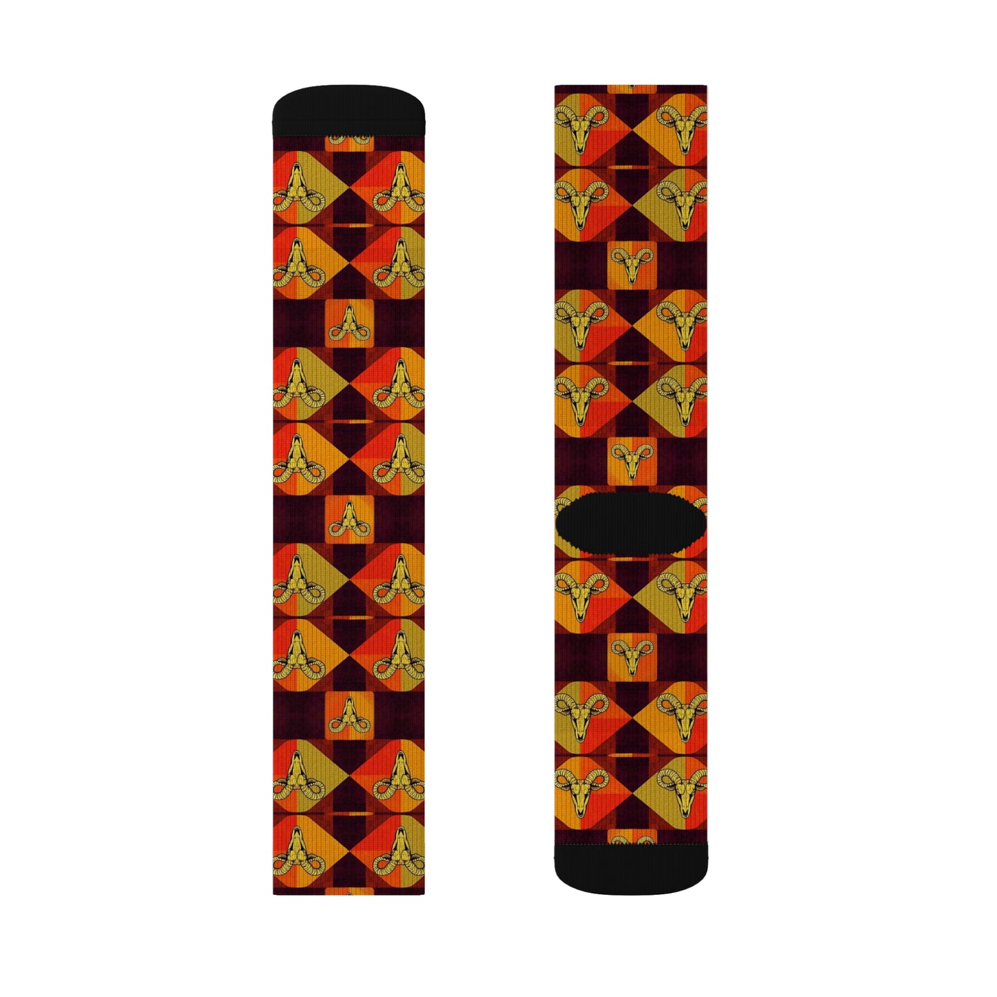 Sublimation Socks, Taurus, Zodiac v1, Shapes Pattern