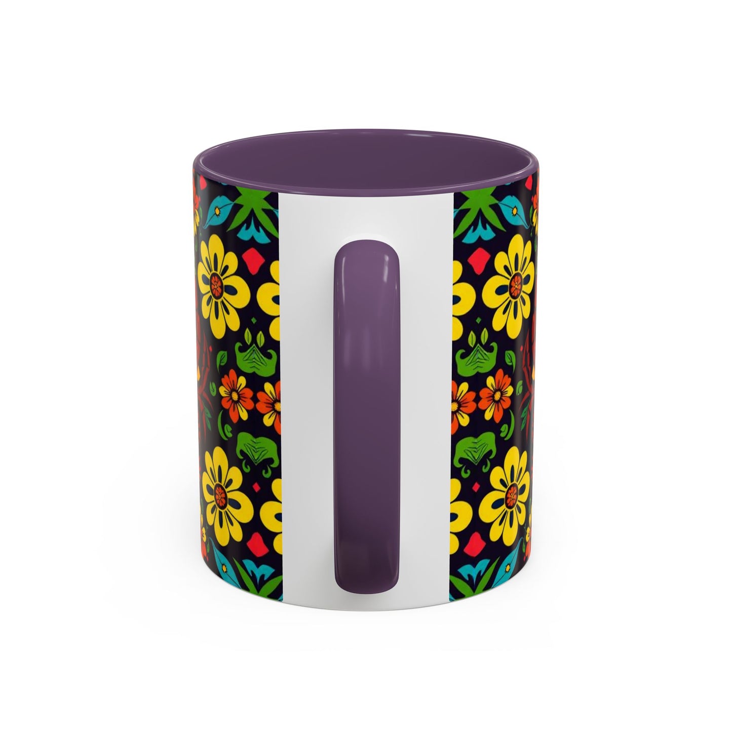 Accent Coffee Mug, Cancer, Zodiac v2, Flower Pattern, (11, 15oz)