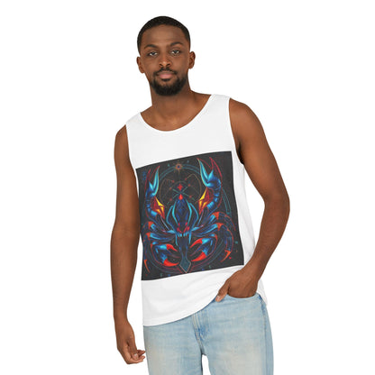 Unisex Garment-Dyed, Tank Top, Scorpio Design, Pop Art v1, 100% US cotton