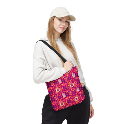 Tote Bag (AOP), Gemini, Zodiac v1, Flower Pattern
