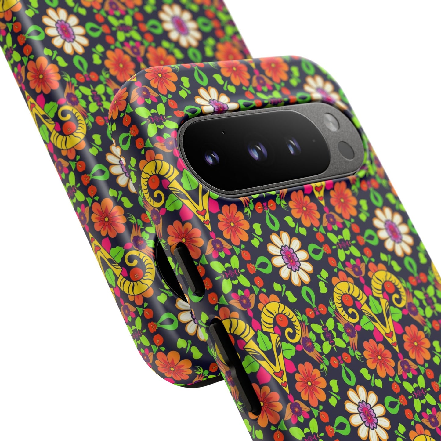 Tough Cases, Aries, Zodiac v4, Flower Pattern