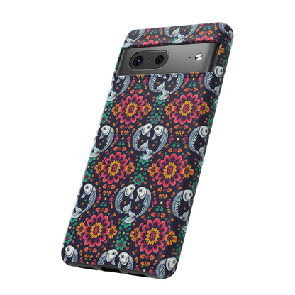 Tough Cases, Pisces, Zodiac v4, Flower Pattern