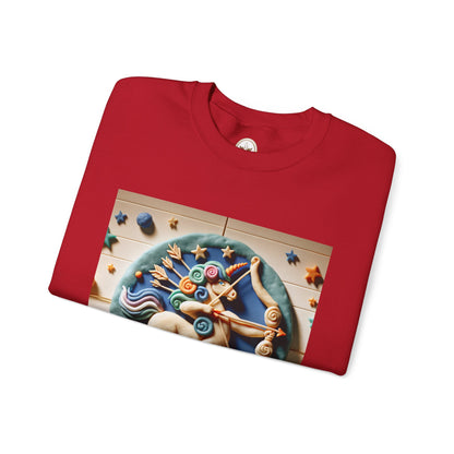 Unisex Heavy Blend™ Crewneck Sweatshirt, Colorful Horse, Sagittarius Zodiac Design