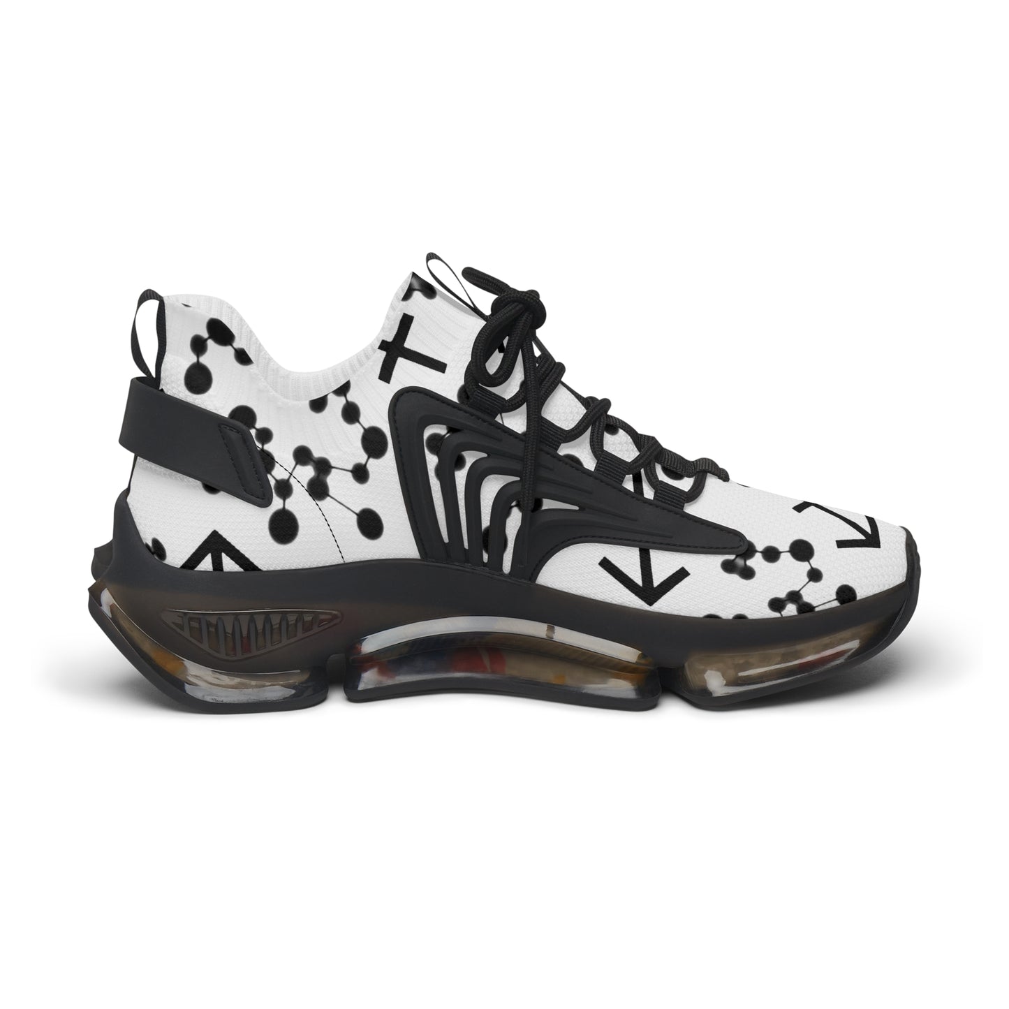 Women's Mesh Sneakers, Constellation & Symbol, Sagittarius Zodiac Sign, AOP