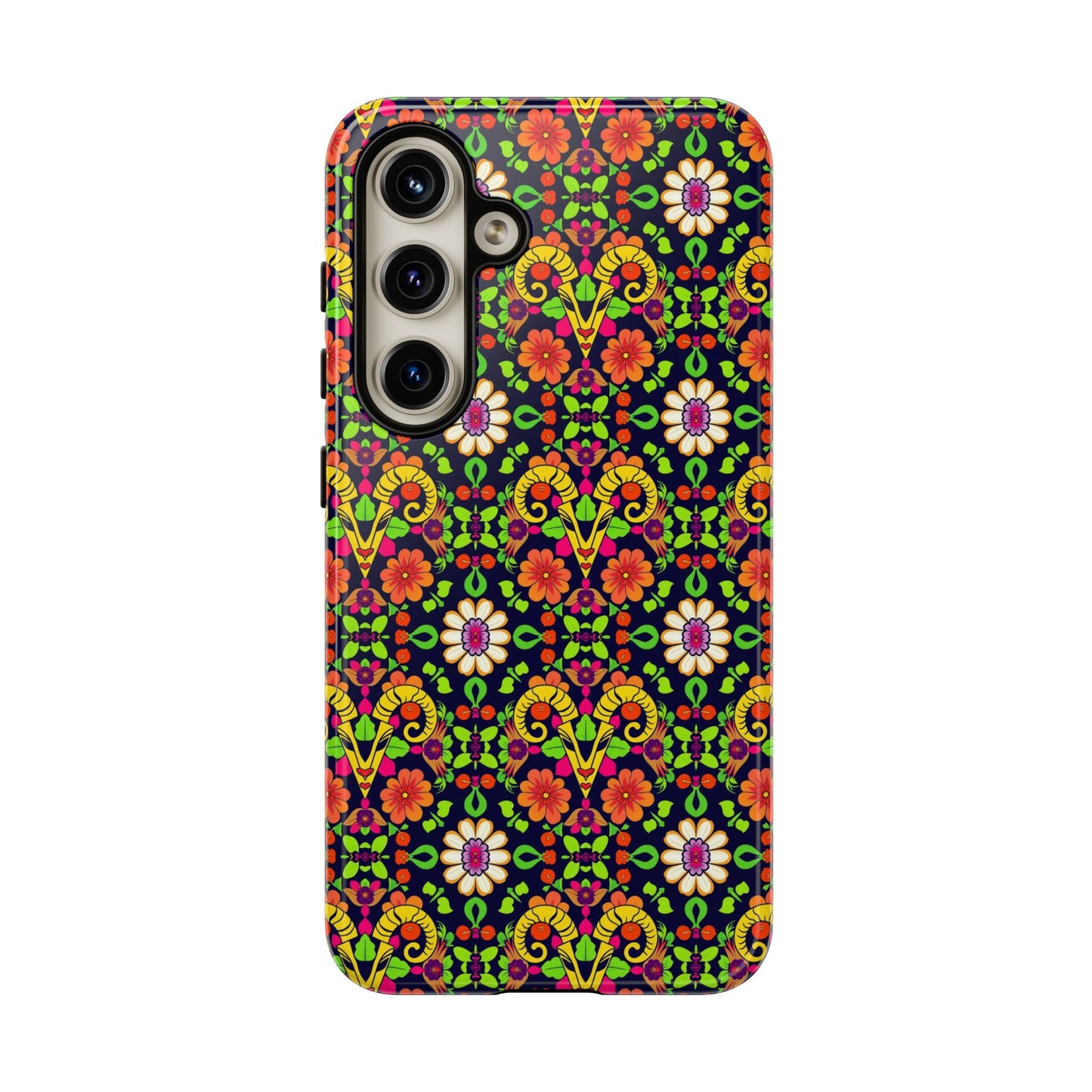 Tough Cases, Aries, Zodiac v4, Flower Pattern