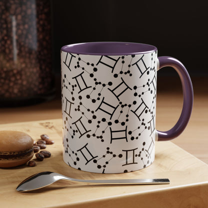 Accent Coffee Mug with the Gemini sign (11, 15oz)