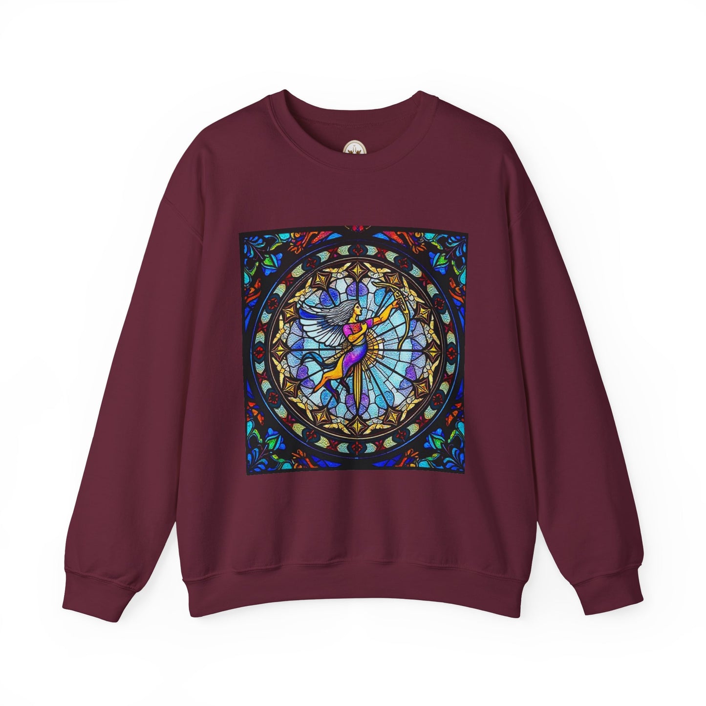 Unisex Heavy Blend™ Crewneck Sweatshirt, Glass, Sagittarius Zodiac Design