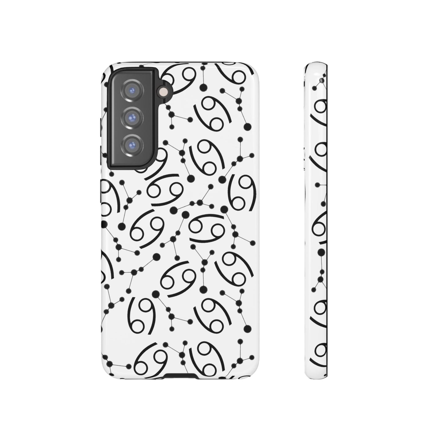 Tough Cases with the Cancer Zodiac sign for iPhone, Samsung Galaxy, and Google Pixel devices