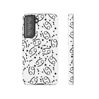 Tough Cases with the Cancer Zodiac sign for iPhone, Samsung Galaxy, and Google Pixel devices