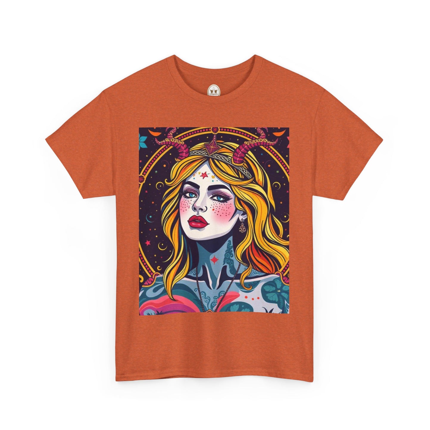 Unisex Heavy Cotton T-Shirt, Virgo, Zodiac v2, Sexy Art