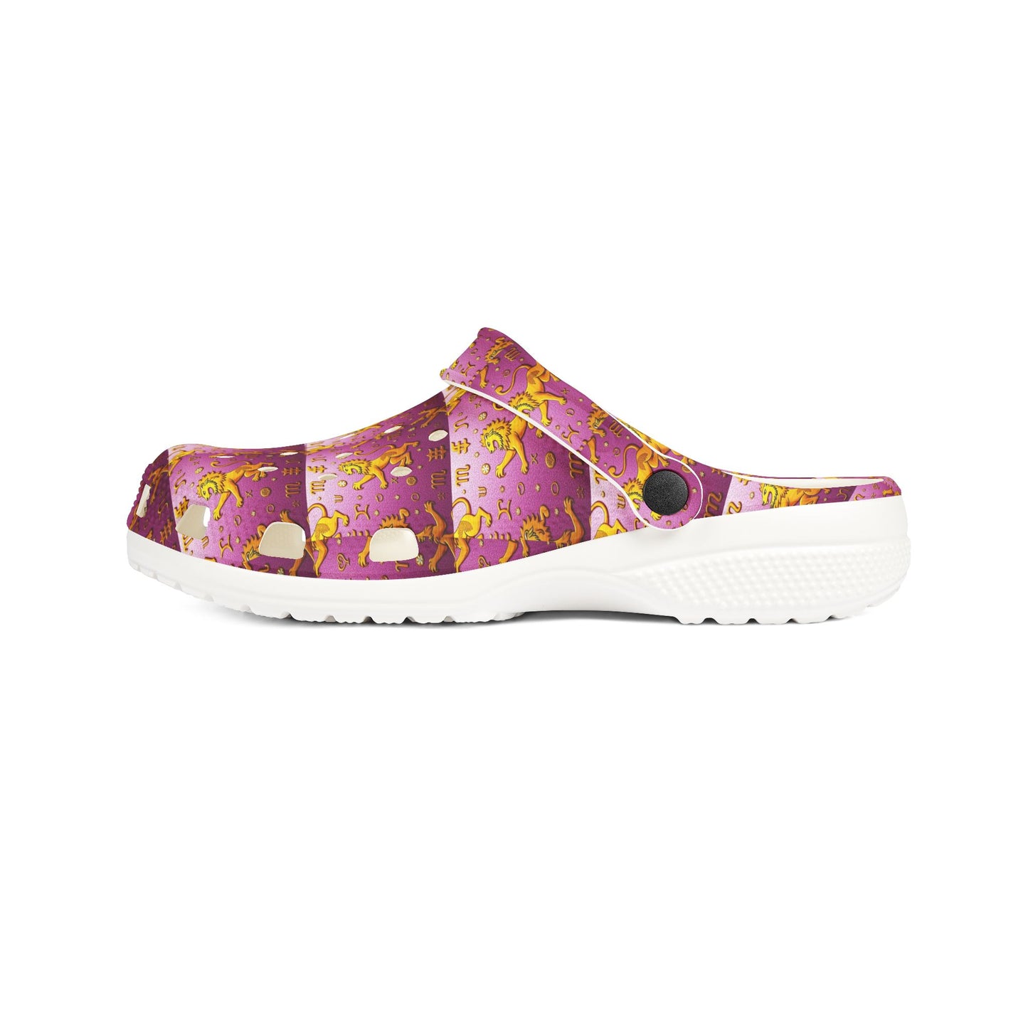 EVA Foam Rubber Shoes, (AOP), Leo, Zodiac v2, Pattern