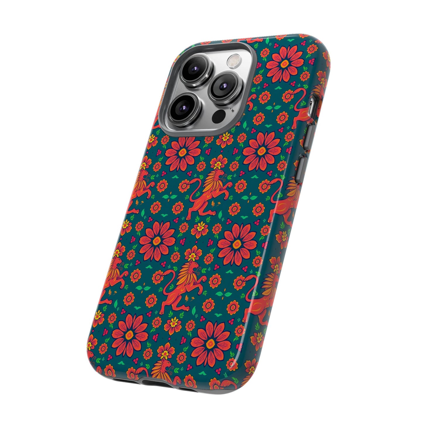 Tough Cases, Leo, Zodiac v2, Flower Pattern