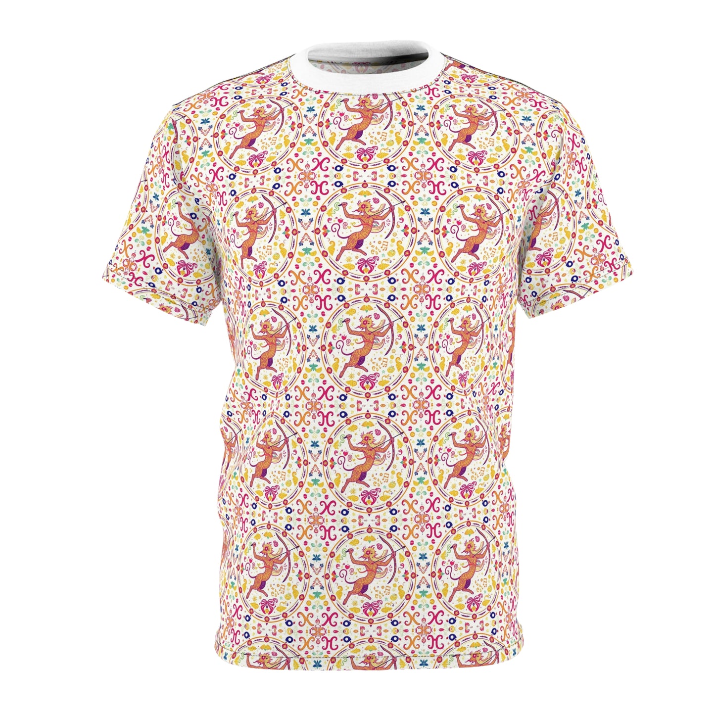 Unisex Cut & Sew T-Shirt, AOP, Sagittarius, Zodiac, Pattern