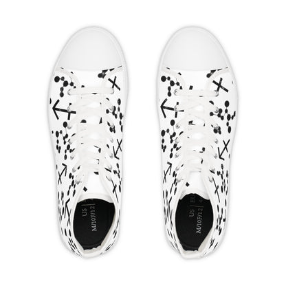 Men's High Top Sneakers, Breathable polyester canvas, Sagittarius Zodiac Design