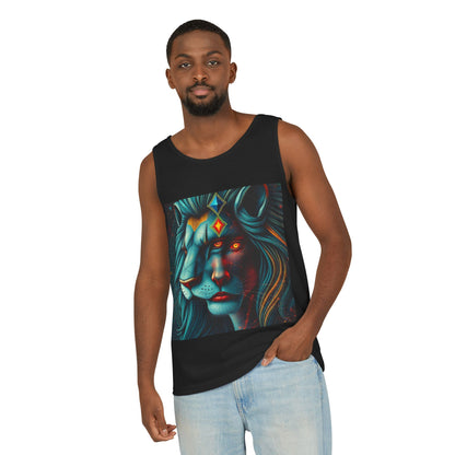 Unisex Garment-Dyed, Tank Top, Leo, Pop Art, 100% US cotton