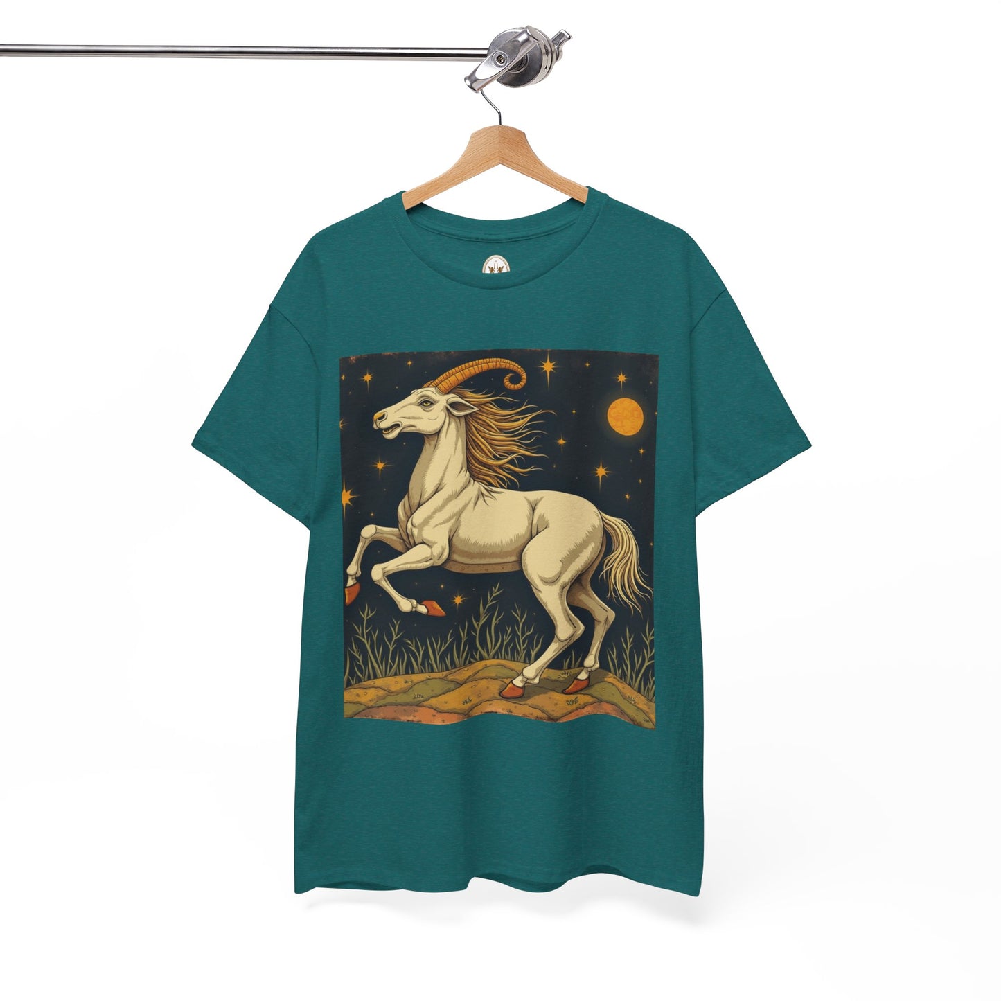 Unisex Heavy Cotton T-Shirt, Aries Animal, Zodiac Design