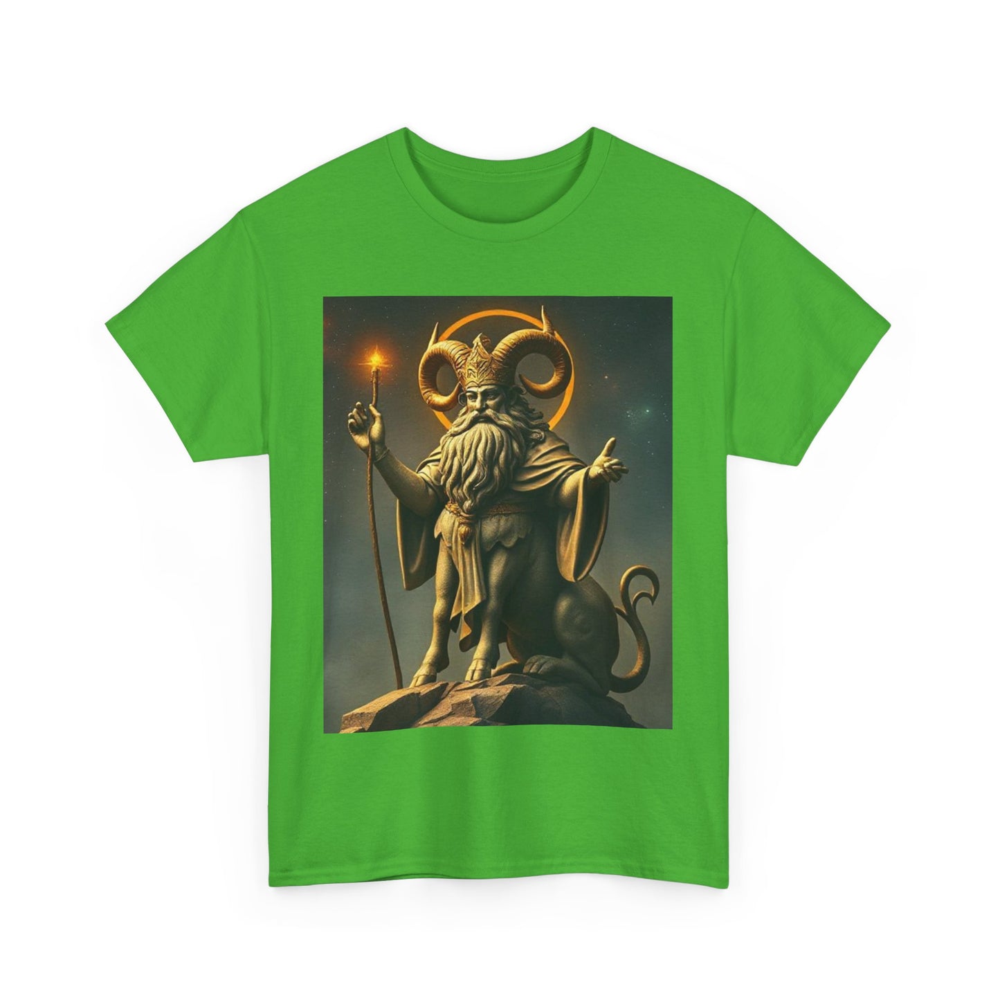 Unisex Heavy Cotton T-Shirt, Taurus God, Zodiac Design