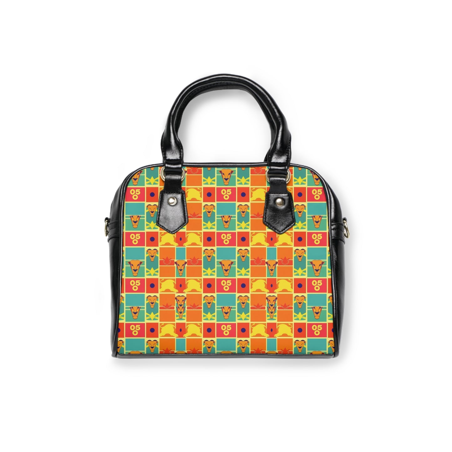 Shoulder Handbag, Leo, Zodiac v1, Shapes Pattern