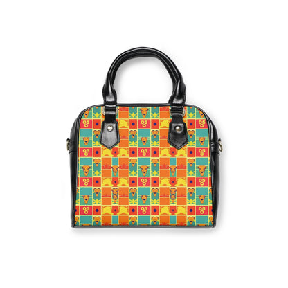 Shoulder Handbag, Leo, Zodiac v1, Shapes Pattern