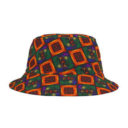 Bucket Hat, (AOP), Capricorn, Zodiac, Shape Pattern
