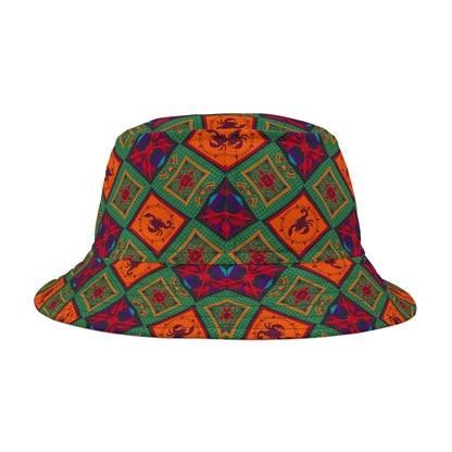Bucket Hat, (AOP), Scorpio, Zodiac, Shape Pattern
