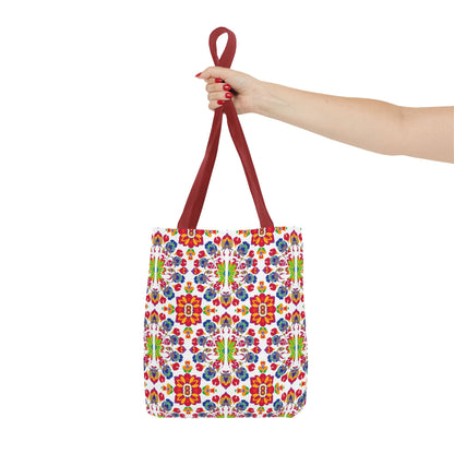 Tote Bag, (AOP), Libra, Zodiac v5, Flower Pattern