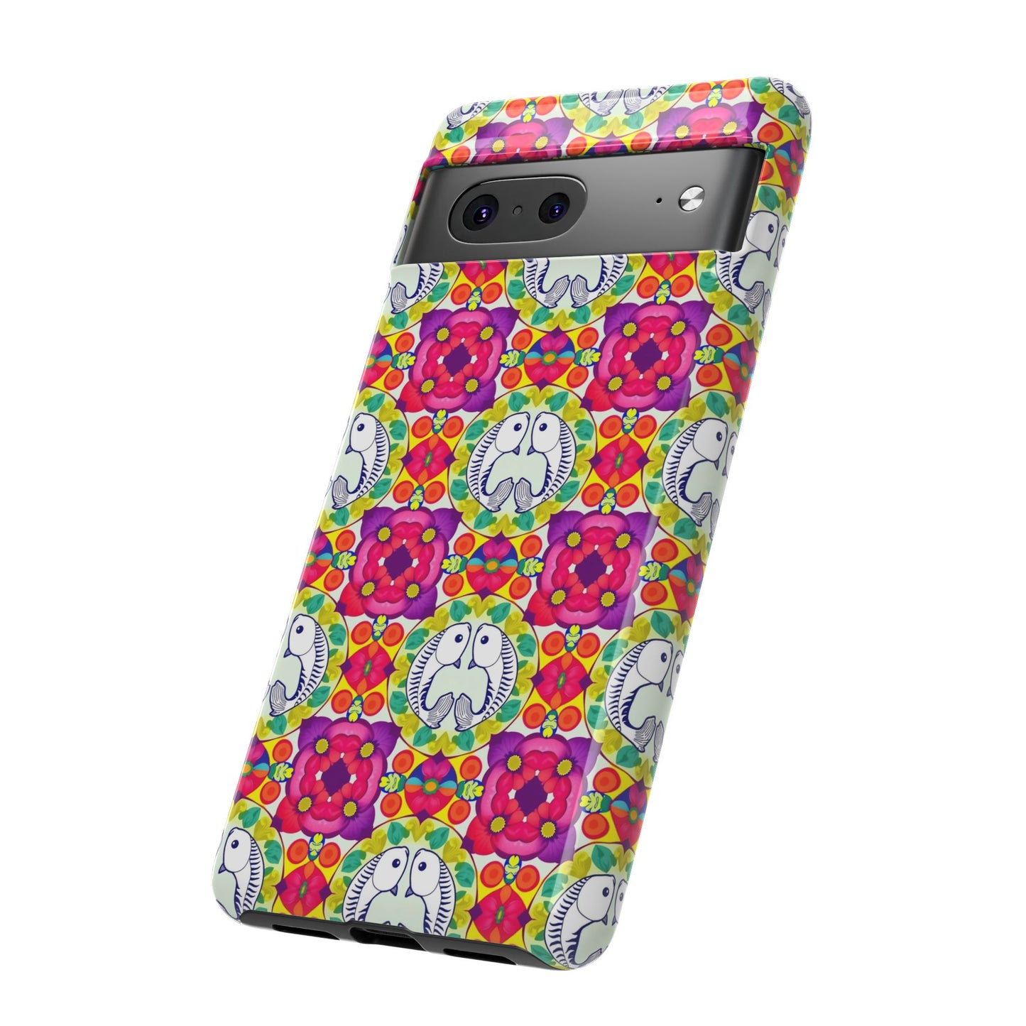 Tough Cases, Pisces, Zodiac v2, Flower Pattern
