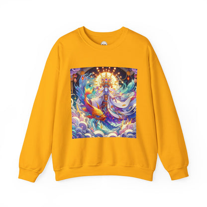 Unisex Heavy Blend™ Crewneck Sweatshirt, Anime Pisces King, Zodiac Design