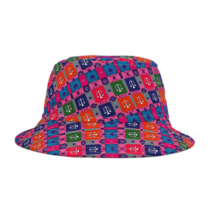 Bucket Hat, (AOP), Libra v1, Zodiac, Shape Pattern