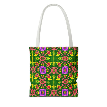 Tote Bag (AOP), Libra, Zodiac, Flower Pattern