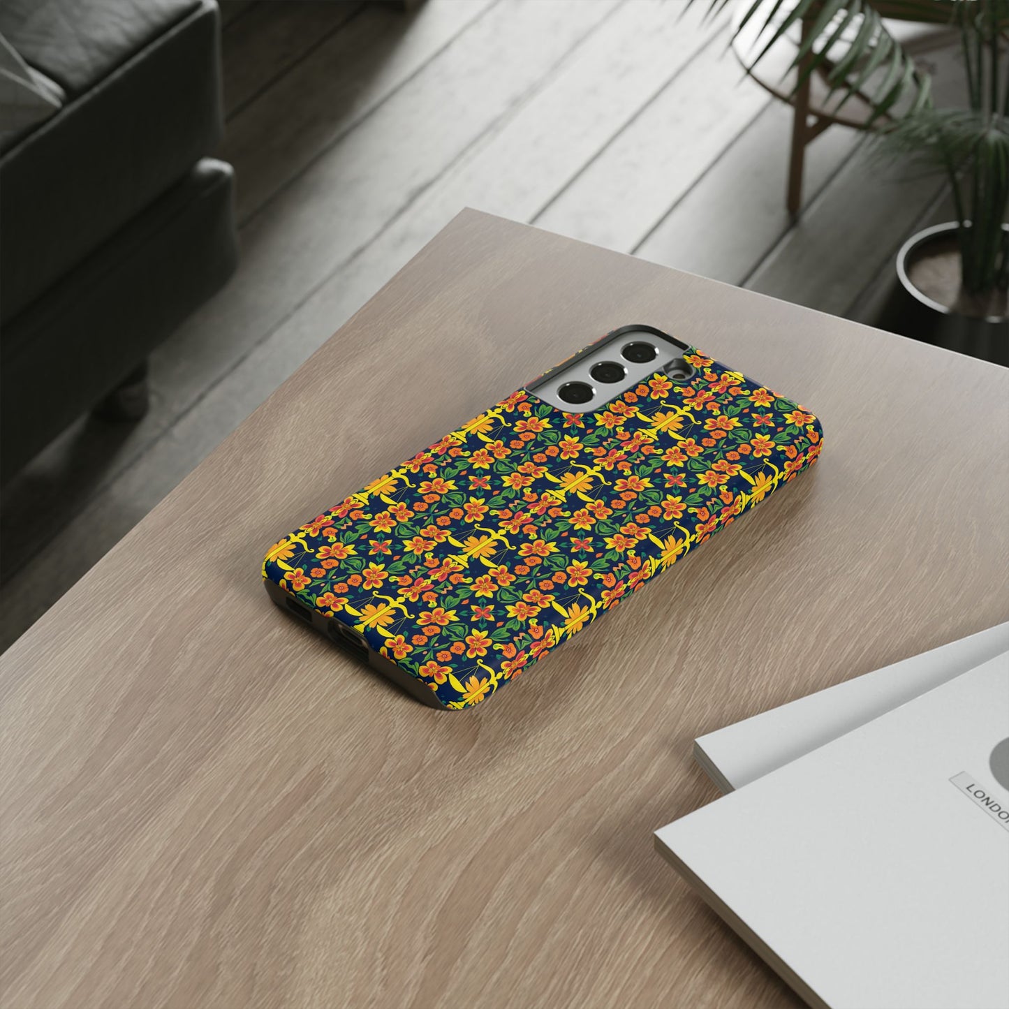 Tough Cases, Libra, Zodiac v3, Flower Pattern