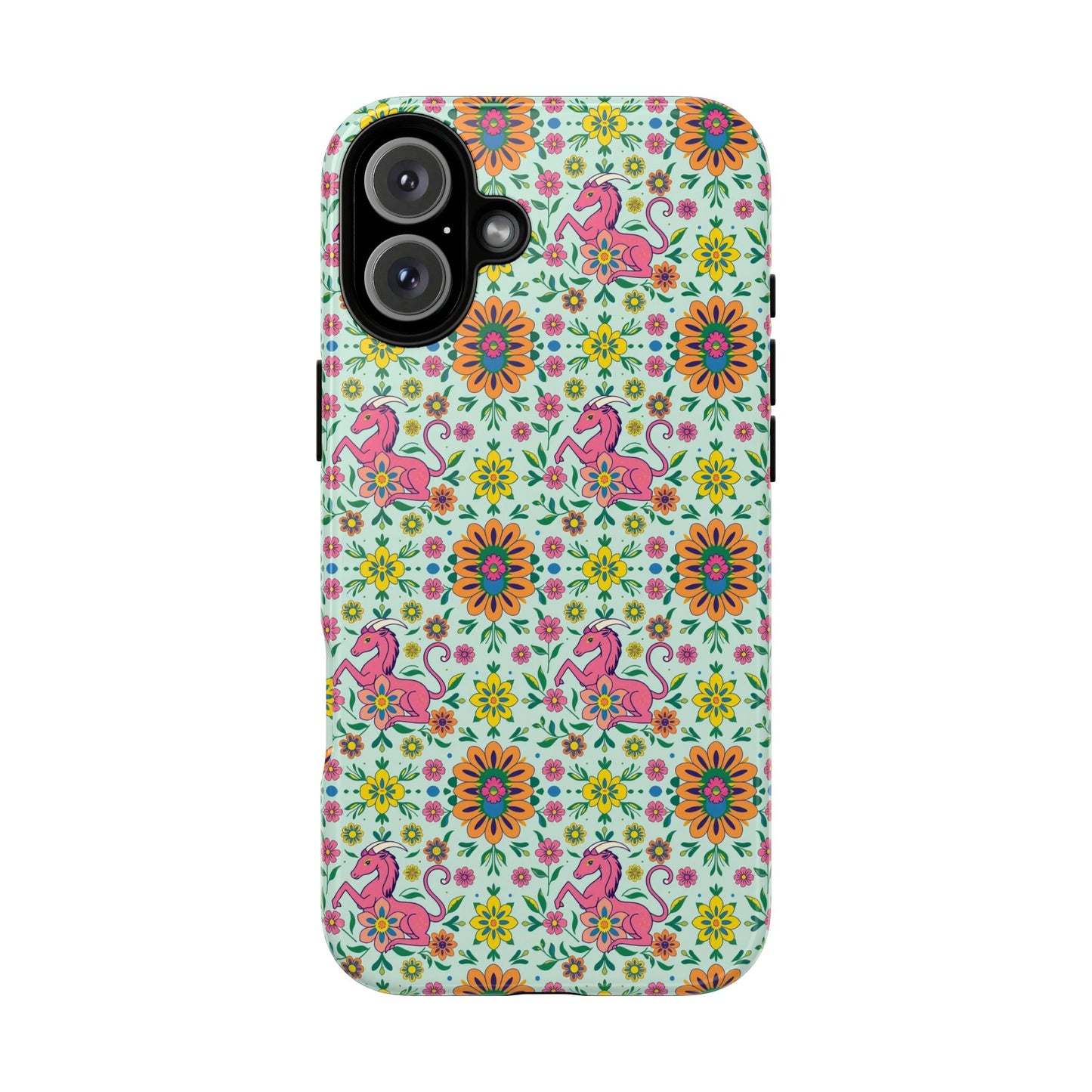 Tough Cases, Aquarius, Zodiac, Flower Pattern