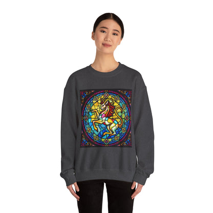 Unisex Heavy Blend™ Crewneck Sweatshirt, Glass, Capricorn Zodiac Design