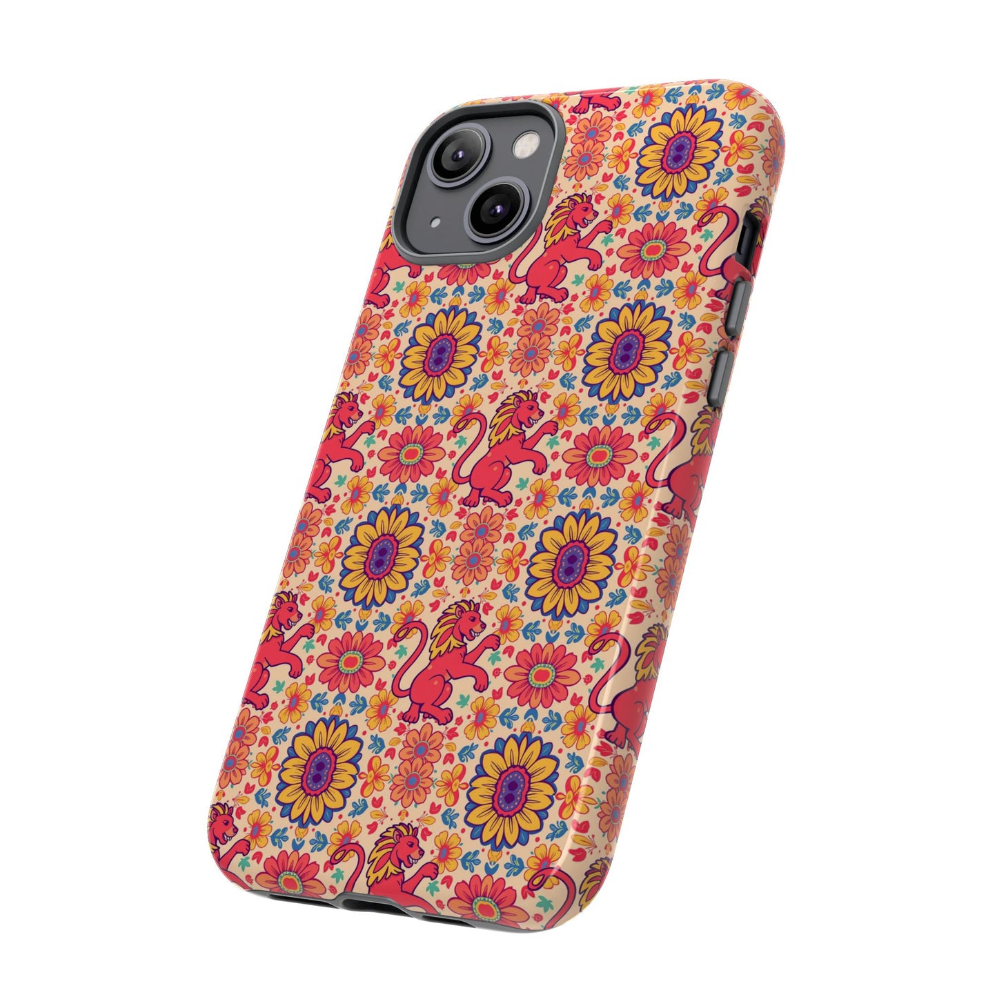 Tough Cases, Leo, Zodiac v1, Flower Pattern