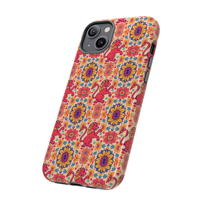 Tough Cases, Leo, Zodiac v1, Flower Pattern