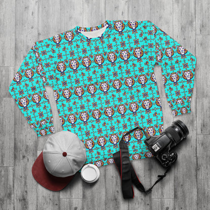 Unisex Sweatshirt (AOP), Leo, Zodiac, Jewel Pattern
