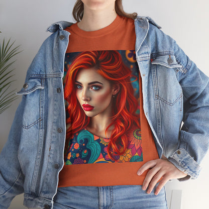 Unisex Heavy Cotton T-Shirt, Aquarius, Zodiac v1, Sexy Art