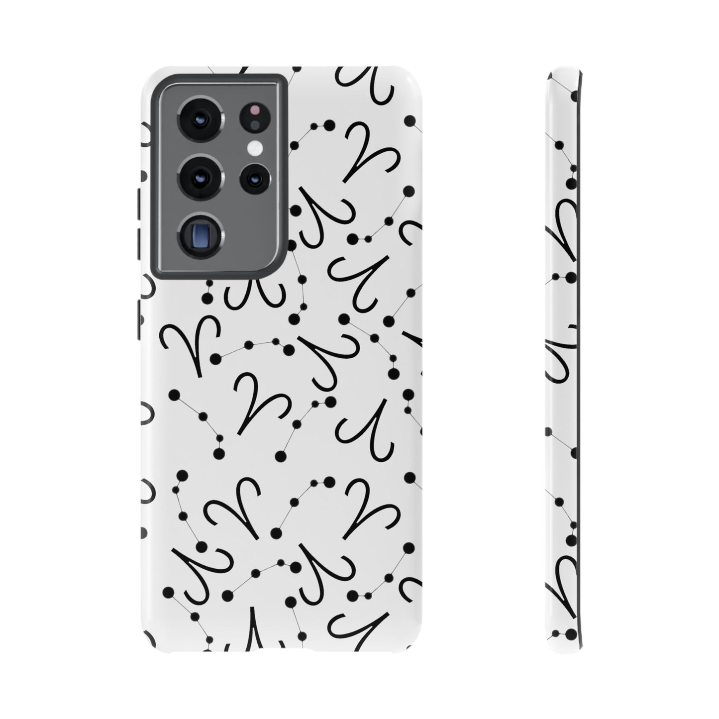Tough Cases with the Aries Zodiac sign for iPhone, Samsung Galaxy, and Google Pixel devices