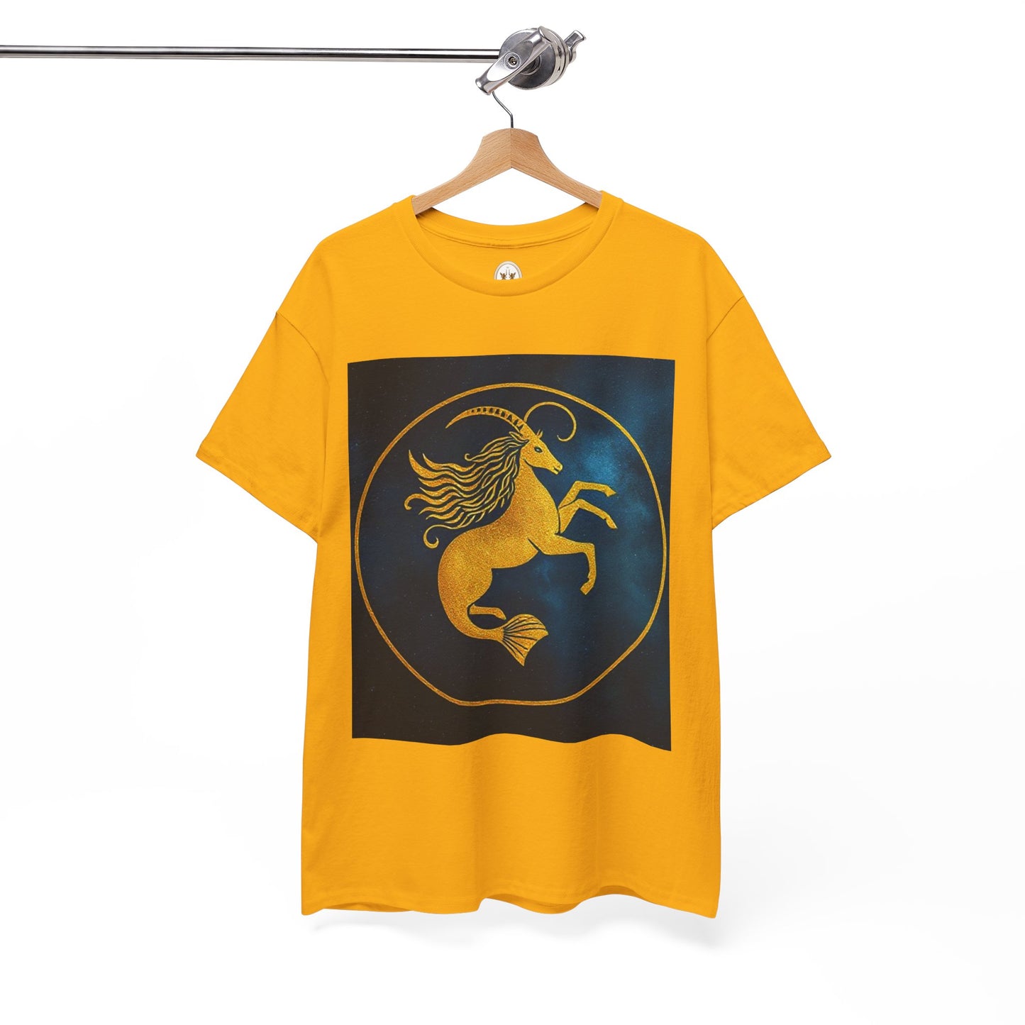 Unisex Heavy Cotton T-Shirt, Capricorn Animal v3, Symbol, Zodiac Design